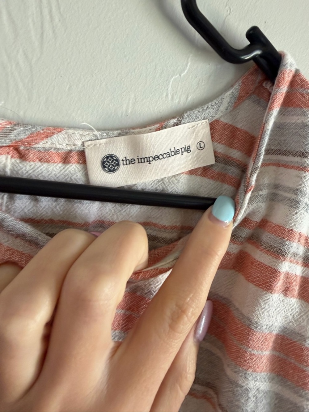Striped Ruffle Peplum Top - Picture 3 of 3